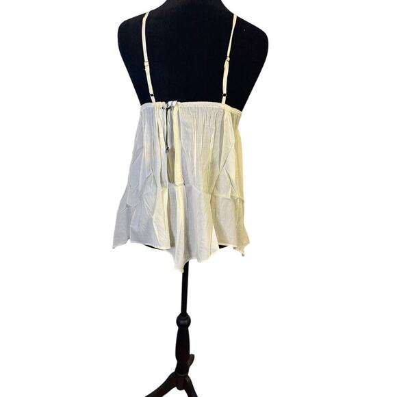 NWT WeWoreWhat Flow Triangle Cami XS Ivory Poplin Voile Lightweight Summer Top $ - Picture 2 of 9